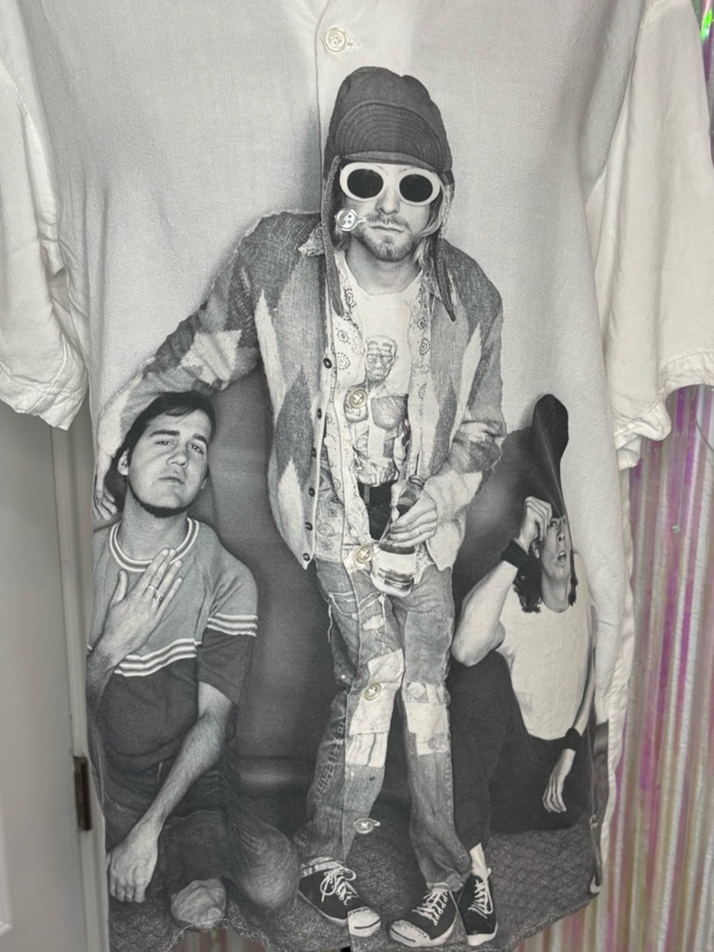 NIRVANA Lightweight Button Up Short Sleeve Shirt Men’s Sz Medium 100% Cotton - Picture 10 of 12